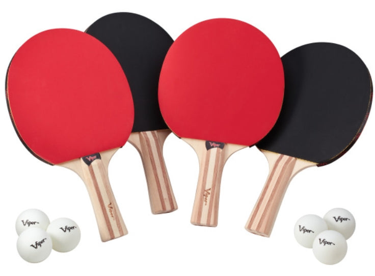 Viper Two Star T.T. 4 Rackets & 6 Ball Set